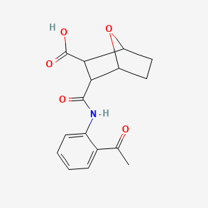 molecular formula C16H17NO5 B4182942 3-{[(2-acetylphenyl)amino]carbonyl}-7-oxabicyclo[2.2.1]heptane-2-carboxylic acid 