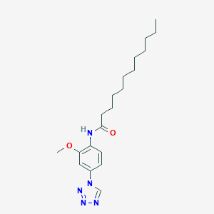 molecular formula C20H31N5O2 B418295 N-[2-methoxy-4-(1H-tetraazol-1-yl)phenyl]dodecanamide 