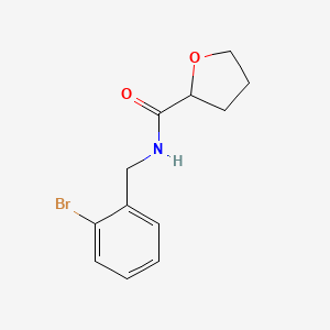 molecular formula C12H14BrNO2 B4182952 N-(2-bromobenzyl)tetrahydro-2-furancarboxamide 