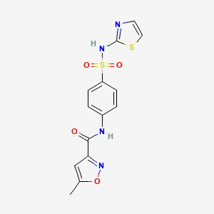 molecular formula C14H12N4O4S2 B4182959 5-methyl-N-{4-[(1,3-thiazol-2-ylamino)sulfonyl]phenyl}-3-isoxazolecarboxamide 