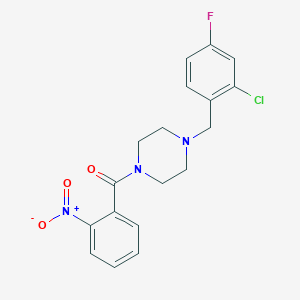 1-(2-chloro-4-fluorobenzyl)-4-(2-nitrobenzoyl)piperazine