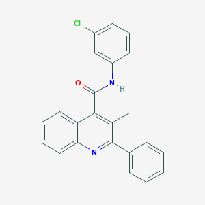 molecular formula C23H17ClN2O B418298 N-(3-chlorophenyl)-3-methyl-2-phenylquinoline-4-carboxamide CAS No. 332372-27-7