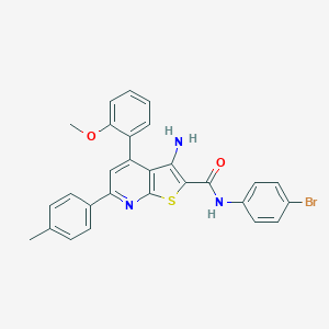 3-amino-N-(4-bromophenyl)-4-(2-methoxyphenyl)-6-(4-methylphenyl)thieno[2,3-b]pyridine-2-carboxamide