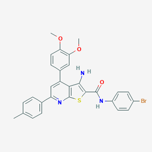 molecular formula C29H24BrN3O3S B418301 3-amino-N-(4-bromophenyl)-4-(3,4-dimethoxyphenyl)-6-(4-methylphenyl)thieno[2,3-b]pyridine-2-carboxamide 