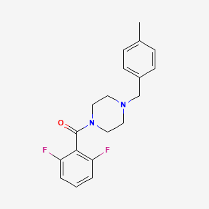 molecular formula C19H20F2N2O B4183033 1-(2,6-difluorobenzoyl)-4-(4-methylbenzyl)piperazine 