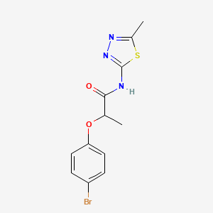 molecular formula C12H12BrN3O2S B4183048 2-(4-bromophenoxy)-N-(5-methyl-1,3,4-thiadiazol-2-yl)propanamide 