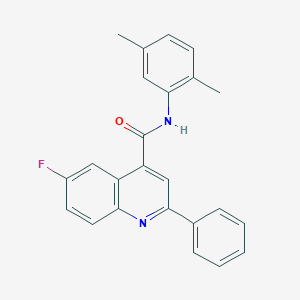 molecular formula C24H19FN2O B418305 N-(2,5-dimethylphenyl)-6-fluoro-2-phenyl-4-quinolinecarboxamide 
