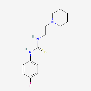 N-(4-fluorophenyl)-N'-[2-(1-piperidinyl)ethyl]thiourea