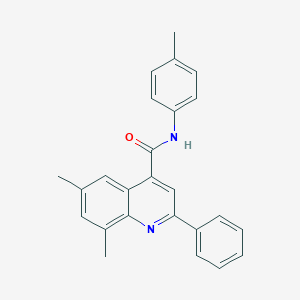 molecular formula C25H22N2O B418308 6,8-dimethyl-N-(4-methylphenyl)-2-phenylquinoline-4-carboxamide 