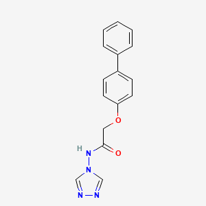 molecular formula C16H14N4O2 B4183096 2-(4-biphenylyloxy)-N-4H-1,2,4-triazol-4-ylacetamide 
