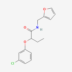 2-(3-chlorophenoxy)-N-(2-furylmethyl)butanamide