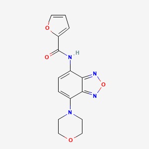 molecular formula C15H14N4O4 B4183112 N-[7-(4-morpholinyl)-2,1,3-benzoxadiazol-4-yl]-2-furamide 