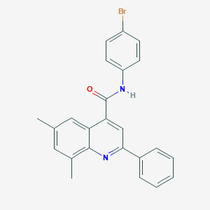 molecular formula C24H19BrN2O B418313 N-(4-bromophenyl)-6,8-dimethyl-2-phenylquinoline-4-carboxamide 