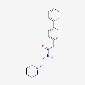 2-(4-biphenylyl)-N-[2-(1-piperidinyl)ethyl]acetamide
