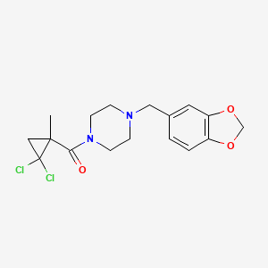 1-(1,3-benzodioxol-5-ylmethyl)-4-[(2,2-dichloro-1-methylcyclopropyl)carbonyl]piperazine