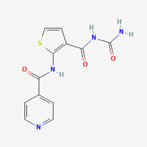 molecular formula C12H10N4O3S B4183195 N-(3-{[(aminocarbonyl)amino]carbonyl}-2-thienyl)isonicotinamide 