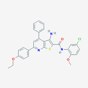 3-amino-N-(5-chloro-2-methoxyphenyl)-6-(4-ethoxyphenyl)-4-phenylthieno[2,3-b]pyridine-2-carboxamide