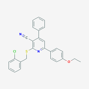 2-[(2-Chlorobenzyl)sulfanyl]-6-(4-ethoxyphenyl)-4-phenylnicotinonitrile