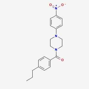 1-(4-nitrophenyl)-4-(4-propylbenzoyl)piperazine