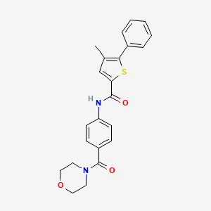 molecular formula C23H22N2O3S B4183262 4-methyl-N-[4-(4-morpholinylcarbonyl)phenyl]-5-phenyl-2-thiophenecarboxamide 