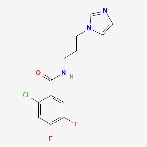 2-chloro-4,5-difluoro-N-[3-(1H-imidazol-1-yl)propyl]benzamide