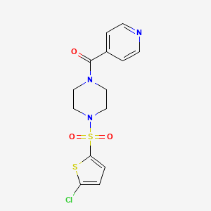 molecular formula C14H14ClN3O3S2 B4183283 1-[(5-chloro-2-thienyl)sulfonyl]-4-isonicotinoylpiperazine 