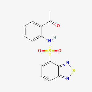 molecular formula C14H11N3O3S2 B4183305 N-(2-acetylphenyl)-2,1,3-benzothiadiazole-4-sulfonamide 
