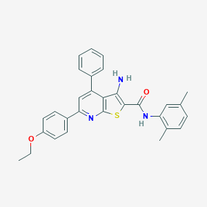 molecular formula C30H27N3O2S B418331 3-amino-N-(2,5-dimethylphenyl)-6-(4-ethoxyphenyl)-4-phenylthieno[2,3-b]pyridine-2-carboxamide 