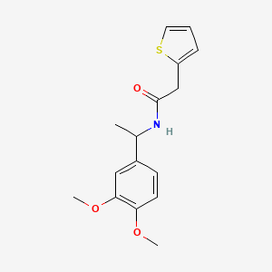 molecular formula C16H19NO3S B4183312 N-[1-(3,4-dimethoxyphenyl)ethyl]-2-(2-thienyl)acetamide 