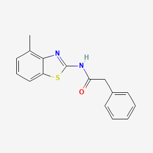 molecular formula C16H14N2OS B4183333 N-(4-methyl-1,3-benzothiazol-2-yl)-2-phenylacetamide 