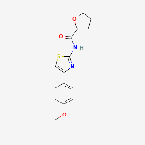 molecular formula C16H18N2O3S B4183342 N-[4-(4-ethoxyphenyl)-1,3-thiazol-2-yl]tetrahydro-2-furancarboxamide 