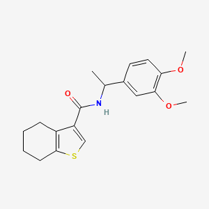 molecular formula C19H23NO3S B4183368 N-[1-(3,4-dimethoxyphenyl)ethyl]-4,5,6,7-tetrahydro-1-benzothiophene-3-carboxamide 