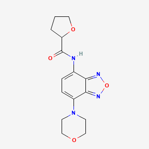 molecular formula C15H18N4O4 B4183390 N-[7-(4-morpholinyl)-2,1,3-benzoxadiazol-4-yl]tetrahydro-2-furancarboxamide 