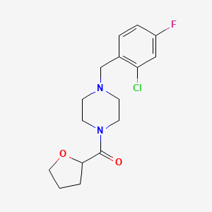molecular formula C16H20ClFN2O2 B4183394 1-(2-chloro-4-fluorobenzyl)-4-(tetrahydro-2-furanylcarbonyl)piperazine 