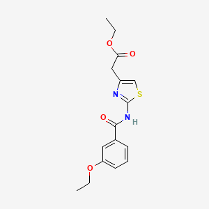 molecular formula C16H18N2O4S B4183405 ethyl {2-[(3-ethoxybenzoyl)amino]-1,3-thiazol-4-yl}acetate 