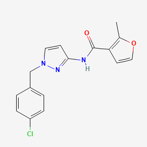 molecular formula C16H14ClN3O2 B4183420 N-[1-(4-chlorobenzyl)-1H-pyrazol-3-yl]-2-methyl-3-furamide 