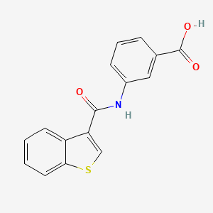 molecular formula C16H11NO3S B4183423 3-[(1-benzothien-3-ylcarbonyl)amino]benzoic acid 