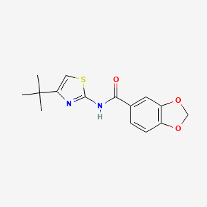 N-(4-tert-butyl-1,3-thiazol-2-yl)-1,3-benzodioxole-5-carboxamide