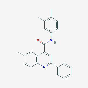 N-(3,4-dimethylphenyl)-6-methyl-2-phenyl-4-quinolinecarboxamide
