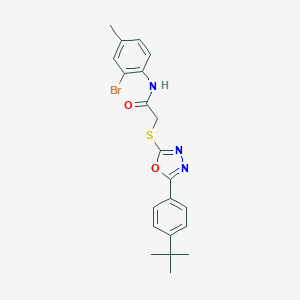 N-(2-bromo-4-methylphenyl)-2-{[5-(4-tert-butylphenyl)-1,3,4-oxadiazol-2-yl]sulfanyl}acetamide