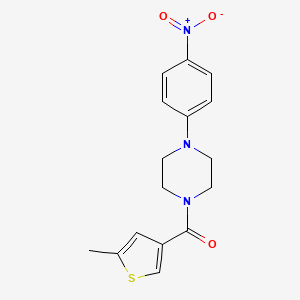 molecular formula C16H17N3O3S B4183445 1-[(5-methyl-3-thienyl)carbonyl]-4-(4-nitrophenyl)piperazine 