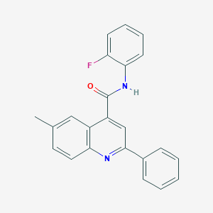 N-(2-fluorophenyl)-6-methyl-2-phenyl-4-quinolinecarboxamide