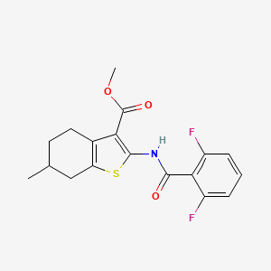 methyl 2-[(2,6-difluorobenzoyl)amino]-6-methyl-4,5,6,7-tetrahydro-1-benzothiophene-3-carboxylate