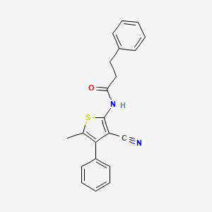 N-(3-cyano-5-methyl-4-phenyl-2-thienyl)-3-phenylpropanamide