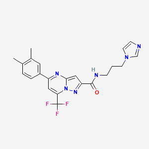 5-(3,4-dimethylphenyl)-N-[3-(1H-imidazol-1-yl)propyl]-7-(trifluoromethyl)pyrazolo[1,5-a]pyrimidine-2-carboxamide