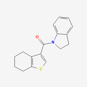 molecular formula C17H17NOS B4183509 1-(4,5,6,7-tetrahydro-1-benzothien-3-ylcarbonyl)indoline 