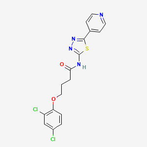molecular formula C17H14Cl2N4O2S B4183510 4-(2,4-dichlorophenoxy)-N-[5-(4-pyridinyl)-1,3,4-thiadiazol-2-yl]butanamide 