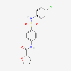 molecular formula C17H17ClN2O4S B4183512 N-(4-{[(4-chlorophenyl)amino]sulfonyl}phenyl)tetrahydro-2-furancarboxamide 