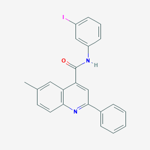 molecular formula C23H17IN2O B418354 N-(3-iodophenyl)-6-methyl-2-phenyl-4-quinolinecarboxamide 