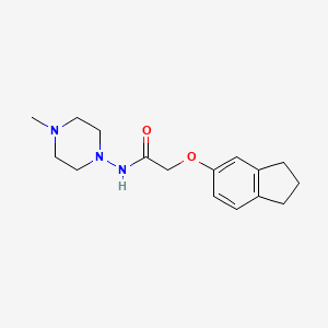 molecular formula C16H23N3O2 B4183551 2-(2,3-dihydro-1H-inden-5-yloxy)-N-(4-methylpiperazin-1-yl)acetamide 